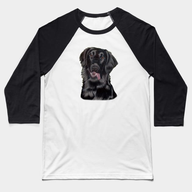 Flatcoated retriever - Pastel Baseball T-Shirt by doggyshop